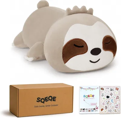 Productafbeelding van Gewogen knuffel, sloth, 35 cm, 0.7 kg, bruin, zacht pluche, voor angst