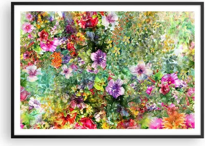 Produktbild von Gerahmtes Poster - Schwarzer Rahmen - blume sommer natur - 100x70 cm - Wand Bild - Wanddeko - Wandbilder - Kunstposter - Wandposter - Bilderrahmen - Bilder - Kunstdruck - Wandbild - P2BAA100x70-3842