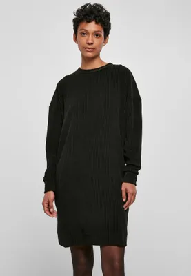 Zdjęcie produktu dla Dámské šaty Urban Classics Ladies Velvet Rib Crew Dress czarny - S