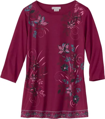 Obrázok produktu pre Atlas for Women – Dámska tunika s výstrihom do U AF1432 (52 DE – 54 DE) (malinová)