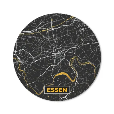 Produktbild von MuchoWow® Mauspad Mousepad Essen - Gold - Stadtplan - Karte - Deutschland 40x40 cm - Mousepads - Maus Mat - Pad - Mausunterlage - Schreibtisch Accessoires