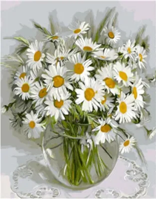 Image de Vikpap W2601 - Peinture par numéros, toile 30 × 40 cm - La magie des marguerites
