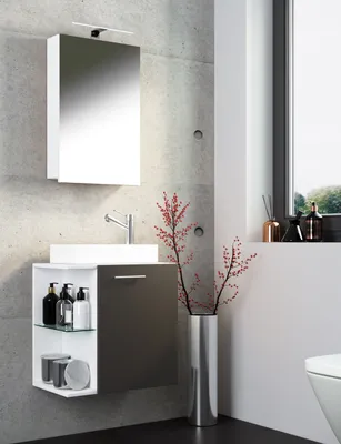Produktbild von VCM 3-tlg Set | Waschplatz für Gäste WC | Gästebad | Waschtisch Toilette | Badezimmer Set - Hausa SC