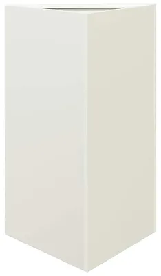 Image de vidaXL Bac à plantes Blanc Triangulaire 50x43x75 cm Acier