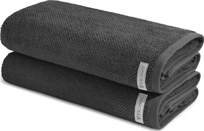 Produktbild von Ross Selection 2 X Duschtuch im Set Frottee aus Bio Baumwolle 540 g/m², Weich saugstark und schnell trocknend, Gewebte Bordüre in vielen Farben