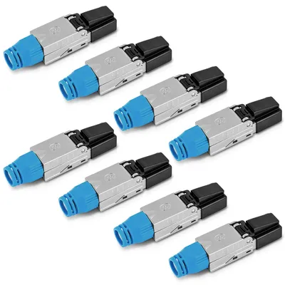 Produktbild von Netzwerk Stecker 8x Cat 8 CAT8.1 Netzwerkstecker RJ45 werkzeuglos Metall 2000MHz