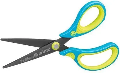 Produktbild von Pelikan griffix Schulschere spitz Neon Fresh Blue 150 mm