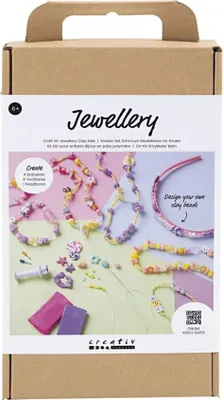 Produktbild von Creativ Company Schmuck Bastelset Pastell für Kinder mit Perlen