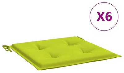 Immagine prodotto di vidaXL Cuscini per sedie da giardino 6 pz. Tessuto Oxford verde brillante 40x40x3 cm