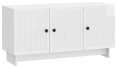 Image de Meuble TV Blanc brillant 99 x 34,5 x 50 cm Bois d'ingénierie