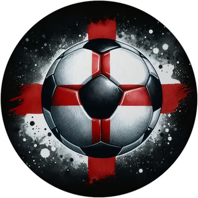 Produktbild von Fußball Englische Flagge Magnet rund