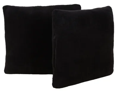 Produktbild von Betz 2 St. ROMANIA Kuschelkissen mit Füllung 36 x 36 cm in verschiedenen Farben Farbe - schwarz
