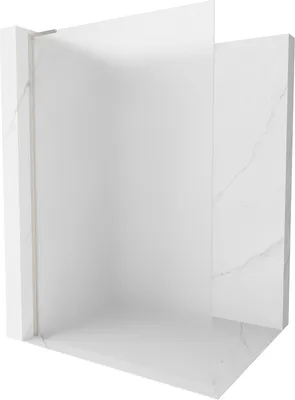 Produktbild von Mexen Kioto L Duschwand Walk-in 80 x 200 cm, matt, gebürstetes Nickel - 800-080-103-97-30