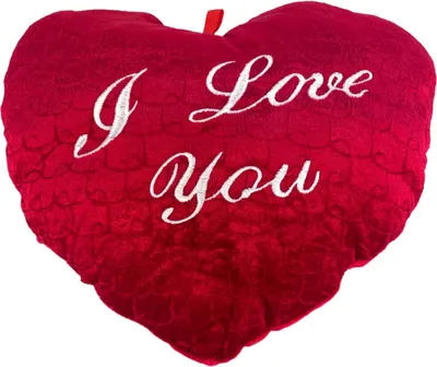 Produktbild von Rotes Herzkissen 34 cm "I love you"