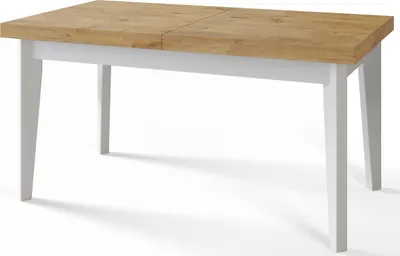 Obrázek produktu pro Jídelní stůl 140 cm / 180 cm, Rozkládací stůl, Kuchyňský stůl, Jídelní stůl, Obývací stůl, Pokojový stůl, Moderní stůl, Stůl v podkroví, Bílé nohy, Skandinávský, 140x80, Lancelot