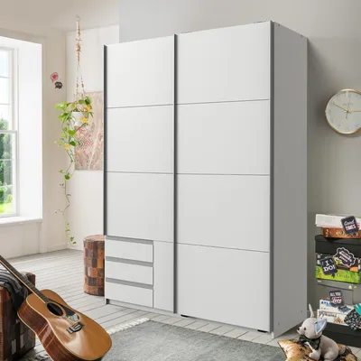 Produktbild von Schwebetürenschrank Schiebetürenschrank Schrank Schlafzimmer Schrank "Eugenio I" Weiß