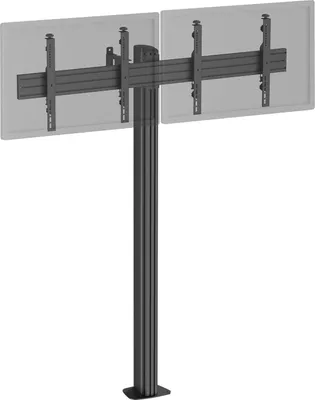 Produktbild von Wandhalterung für TV, Standfußmodell – für 2 Bildschirme, 43'' und 49'', Höhe 175 cm, zur Befestigung, schwarz