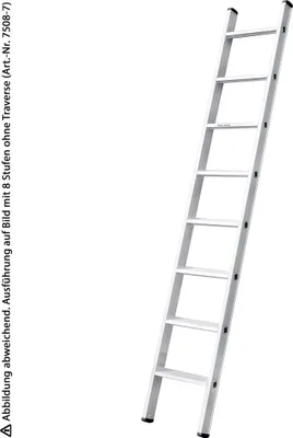 Produktbild von Iller Stufen-Anlegeleiter Alu Ergo Plus mit Traverse und 12 Stufen 4,39m AH
