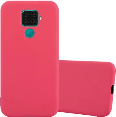 Produktbild von Cadorabo Hülle für Huawei MATE 30 LITE Schutzhülle in Rot Handyhülle TPU Silikon Etui Case Cover