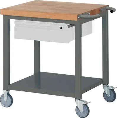Produktbild von STIER Fahrbare Werkbank Premium mit 1 Schublade und Ablageboden BxTxH 750x700x880 mm