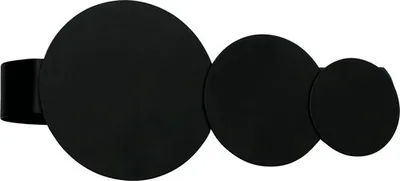 Produktbild von Raffspange Kreise schwarz 14,5 x 6,5 cm