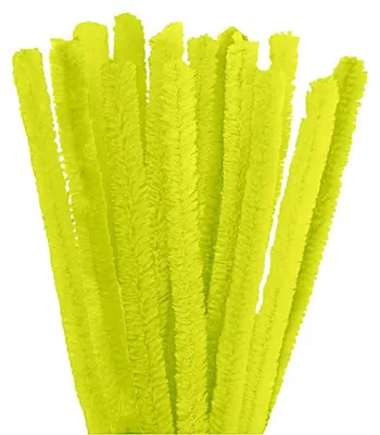 Chenille-Pfeifenreiniger, gelb, 15 mm x 50 cm, 10 Stück