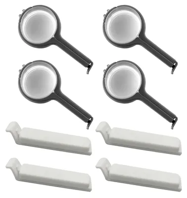 4 Verschlussclips + 4 Dichtungsclips, Lebensmittelbeutel-Clips