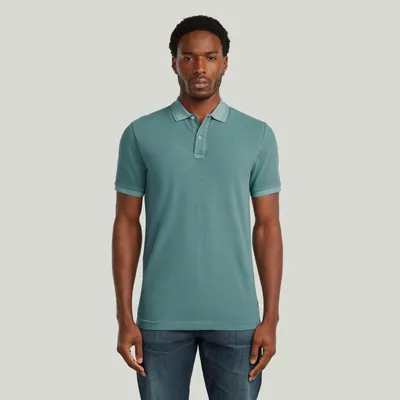 Imagen del producto de Camiseta polo ajustada para hombre G-STAR Raw C.V. Dunda, teñida, color azul, talla S