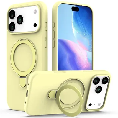 Produktbild von iPhone 18 Pro / 17 Pro Hülle - Coverup Colour TPU Back Cover - MagSafe Compatible Ring Ständer - Gelb