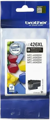 Produktbild von Brother LC-426XLBK, Hohe (XL-) Ausbeute, Schwarz, 1 Stück(e), 6000 Seiten, Einzelpackung