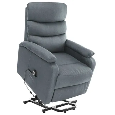 Image de Fauteuil de massage inclinable Gris clair Tissu