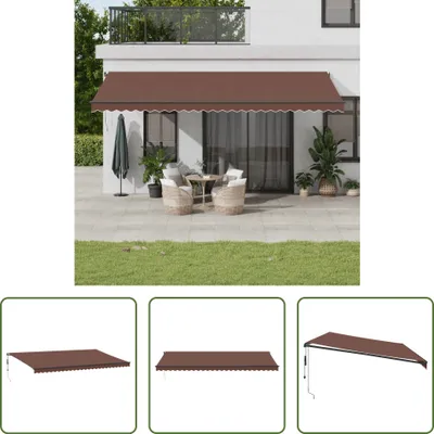 Produktbild von The Living Store Markise Automatisch Braun 600x350 cm