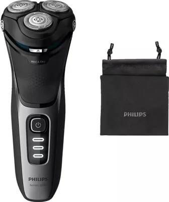 Zdjęcie produktu dla Philips 3000 series S3231/52, Golarka rotacyjna, Czarny, Szary, Ładowanie, Zasilanie, SH30, 2 lat(a), Bateria