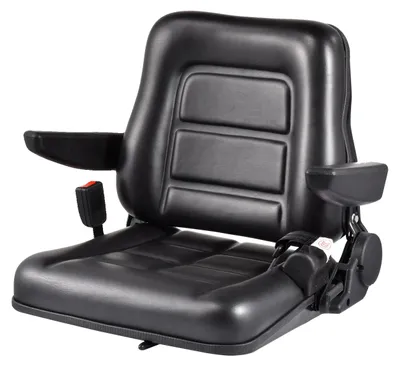 Immagine prodotto di Sedile per carrello elevatore, braccioli regolabili, design confortevole, nero
