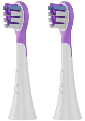 Obrázok produktu pre Sada 2 ks náhradných hláv na zubnú kefku AENO ADBTH09V, 2 hlavy, mäkká tuhosť, fialová