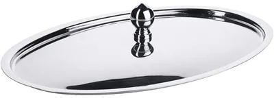 Produktbild von Knopfdeckel, oval, aus Edelstahl 18/10, hochglänzend, Variante auswählbar : 280 Variante: 280
