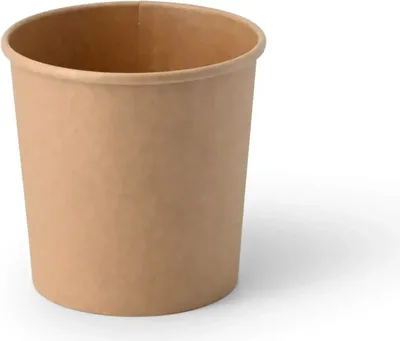 Produktbild von Eisbecher aus Kraftpapier, 360 ml, Durchmesser 92 mm, 50 Stück.
