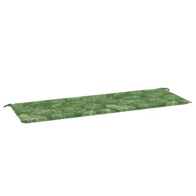 Image de Coussin de banc de jardin motif de feuilles 150x50x4 cm