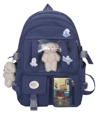 Productafbeelding van Omgoods - Schattige Schoolrugzak voor Meiden met Broche en Accessoires
