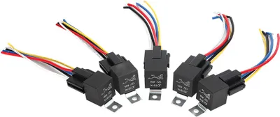 Obrázok produktu pre 5x automobilové vozidlo 12V 12 V DC 40A AMP relé a zásuvka SPDT 5 pinov 5 drôtov