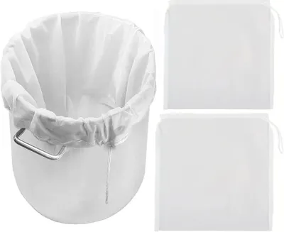 Image de Sacs filtrants de 45 x 60 cm - lot de 3 - en nylon - 80 microns - sacs filtrants - sacs pour brassage - sacs pour Boisson aux noix