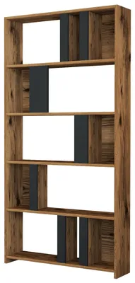 Produktbild von Holz Bücherregal "Lima" 90 x 20 x 180 cm - Nussbaum