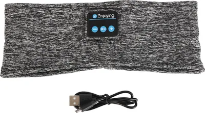 Produktbild von Sportmusik-Stirnband, tragbarer USB-Schlafkopfhörer BT zum Schlafen, Training, Joggen, Reisen, Meditation, Heather Grey