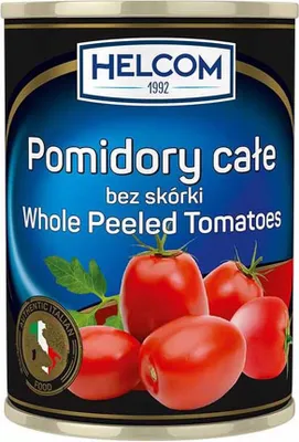 Productafbeelding van Helcom Gehele, geschilde tomaten, 400 g