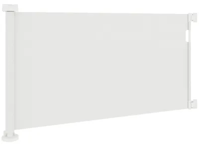 Produktbild von Türschutzgitter Hund, Treppenschutzgitter ausziehbar, Hundeschutzgitter Netz, Weiß | ohne Schwelle | 87 cm Hoch | 0–136 cm Breite