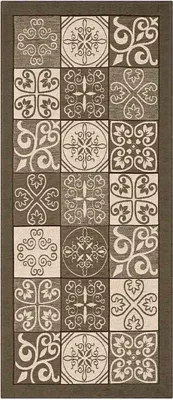 Obrázek produktu pro Velurový protiskluzový koberec MAIOLICA 55X240 cm MUD | GalleriaFarah1970