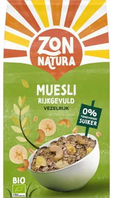 Zdjęcie produktu dla Zonnatura musli bogato nadziewane, 475 g - śniadanie bogate w błonnik