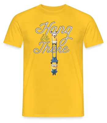 Produktbild von Spreadshirt Minions Carl Und Phil Durchhalten Despicable Me Männer T-Shirt, XL, Gelb