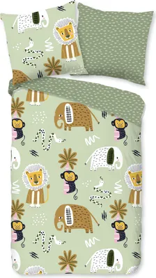 Produktbild von Duvet cover Good Morning 135x200 + 1* 80x80 cm - animals
