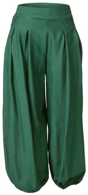 Produktbild von Boho Pluderhose, Muckhose, Haremshose - Tannengrün, Damen, Viskose, Größe: S/M